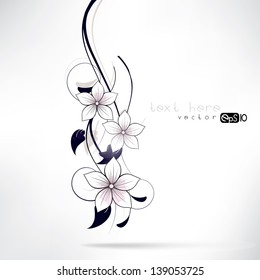 Abstract background with floral elements