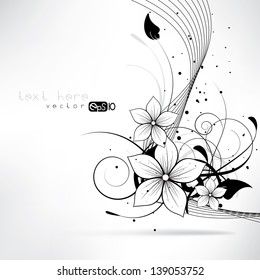 Abstract background with floral elements