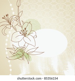 abstract background with floral elements