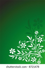 Abstract background with floral elements, digital artwork