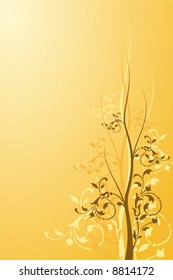 Abstract background with floral elements, digital artwork