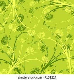 Abstract background with floral elements, digital artwork