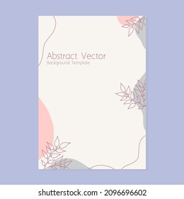 Abstract background with floral elements. Used for social media post templates, wedding invitation cards and banner templates. Fashion background template. Vector design.