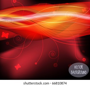Abstract background with floral elements. Vector illustration.