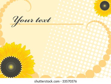 Abstract background. Floral frame for your text. Vector illustration.