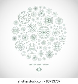 Abstract background. Floral illustration.