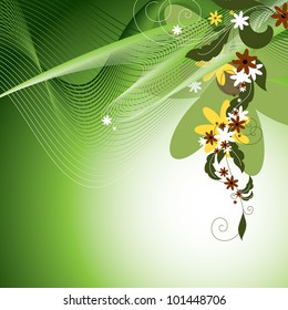 Abstract Background. Floral Illustration. Eps10.