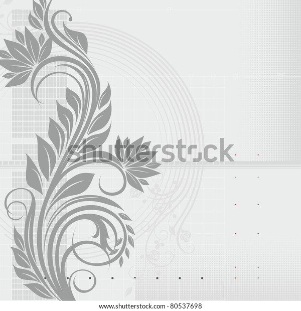 Abstract background with\
floral ornament