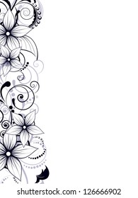 Abstract background with floral ornament elements