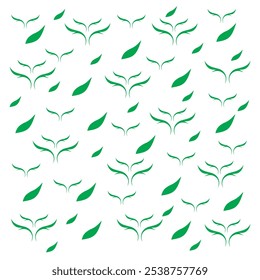 Fondo Abstractas Patrón Floral Dibujo Vector Dibujo con hoja