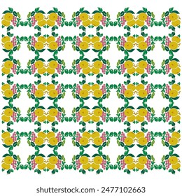 abstract background with floral and plant themes