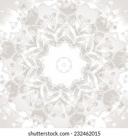 Abstract background - floral snowflakes