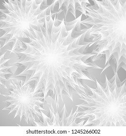 Abstract background with floral texture in white grey silver colors for medicine or for perfume or cosmetic or for congratulation or invitation of  holiday or for package
