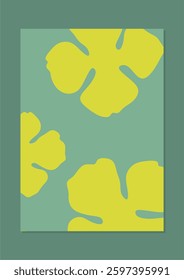 Abstract background with floral theme. Wall decoration, poster, flyer, leaf design.