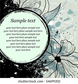 Abstract background with a flower