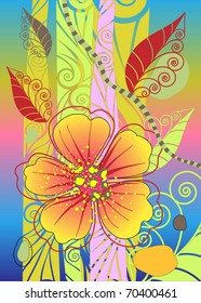 Abstract background with flower