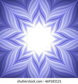Abstract background with flower. Blue flower.