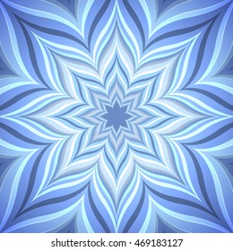 Abstract background with flower. Blue flower.