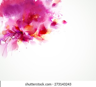 Abstract background with flower and design elements