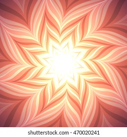 Abstract background with flower. Fiery flower.