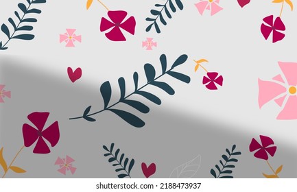 abstract background flower hand drawn cute multi colored colorfull pattern luxury shadown overlay eps 10