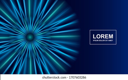Abstract background with flower light ray