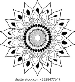 Abstract background with a flower Mandala Colorful Background