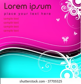 Abstract background with flower ornament