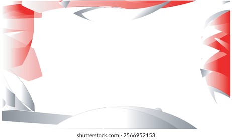 Abstract background. Flower in silver red mosaic. Beautiful background asset.