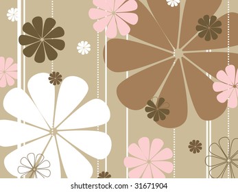 fundo abstrato com flor, ilustração vetorial
