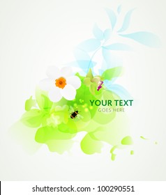 abstract background with flowers