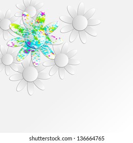 abstract background with flowers