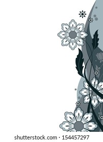 Abstract Background with Flowers.