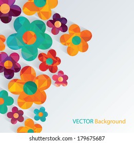Abstract background with flowers