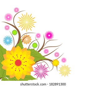 Abstract background with flowers