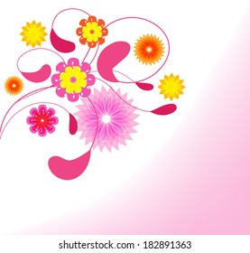 Abstract background with flowers
