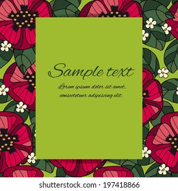 Abstract background with flowers