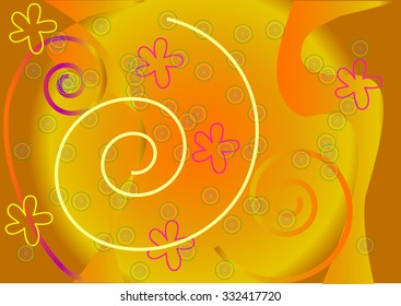 Abstract Background with Flowers.
