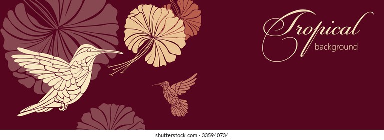 Abstract background with flowers