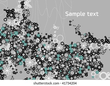 Abstract background with flowers
