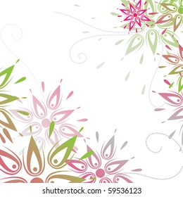 Abstract background with flowers