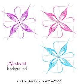 Abstract background with abstract flowers