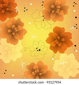 Abstract background with flowers