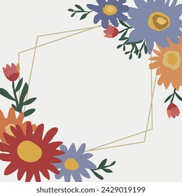 Abstrakter Hintergrund mit Blumen und Tüten