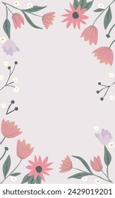 Fondo abstracto con flores y bolsitas