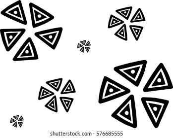Abstract background flowers black and white
