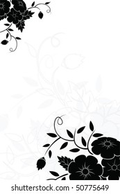 Abstract Background with flowers and buds for your design