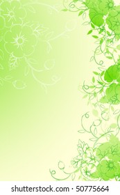 Abstract Background with flowers and buds for your design