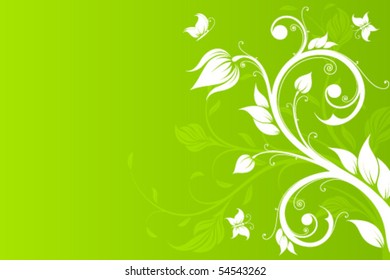 Abstract Background with flowers and butterfly for your design