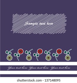 abstract background with flowers card